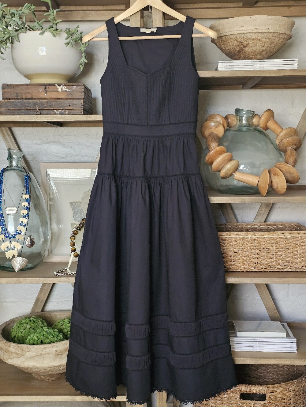 Ulla Johnson Isadora Quilted Cotton Fit & Flare Midi-Dress Size 0 - Picture 2 of 14